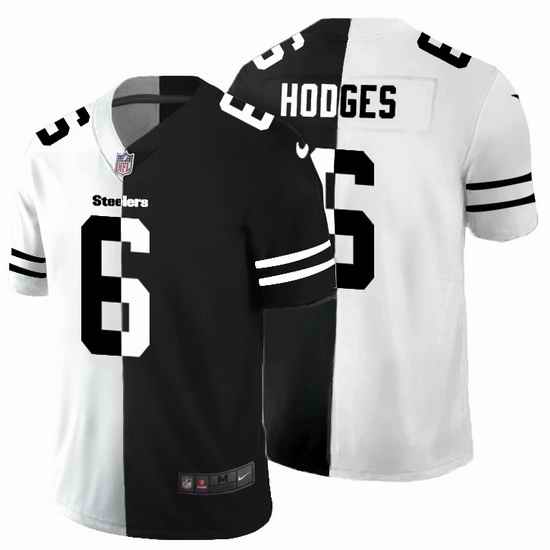 Pittsburgh Steelers 6 Devlin Hodges Men Black V White Peace Split Nike Vapor Untouchable Limited NFL Jersey